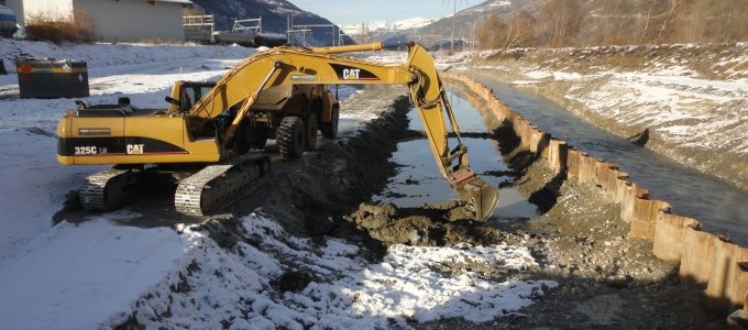 Autobahn A9 - Altlastenfachbegleitung bei der Sanierung des Grossgrundkanals im Bereich Visp West.